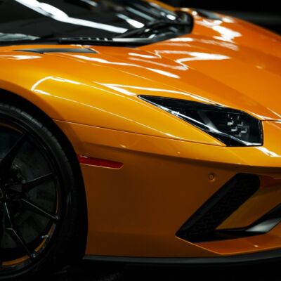orange sports car